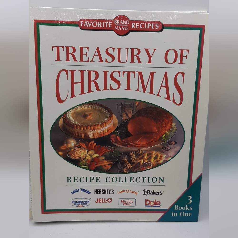 Favorite Brand name recipes Treasury of Christmas Cookbook 1989 Handcover